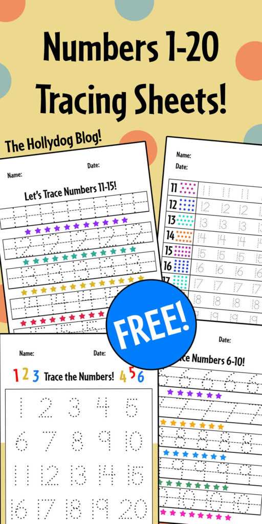 tracing numbers 1 20 free printable