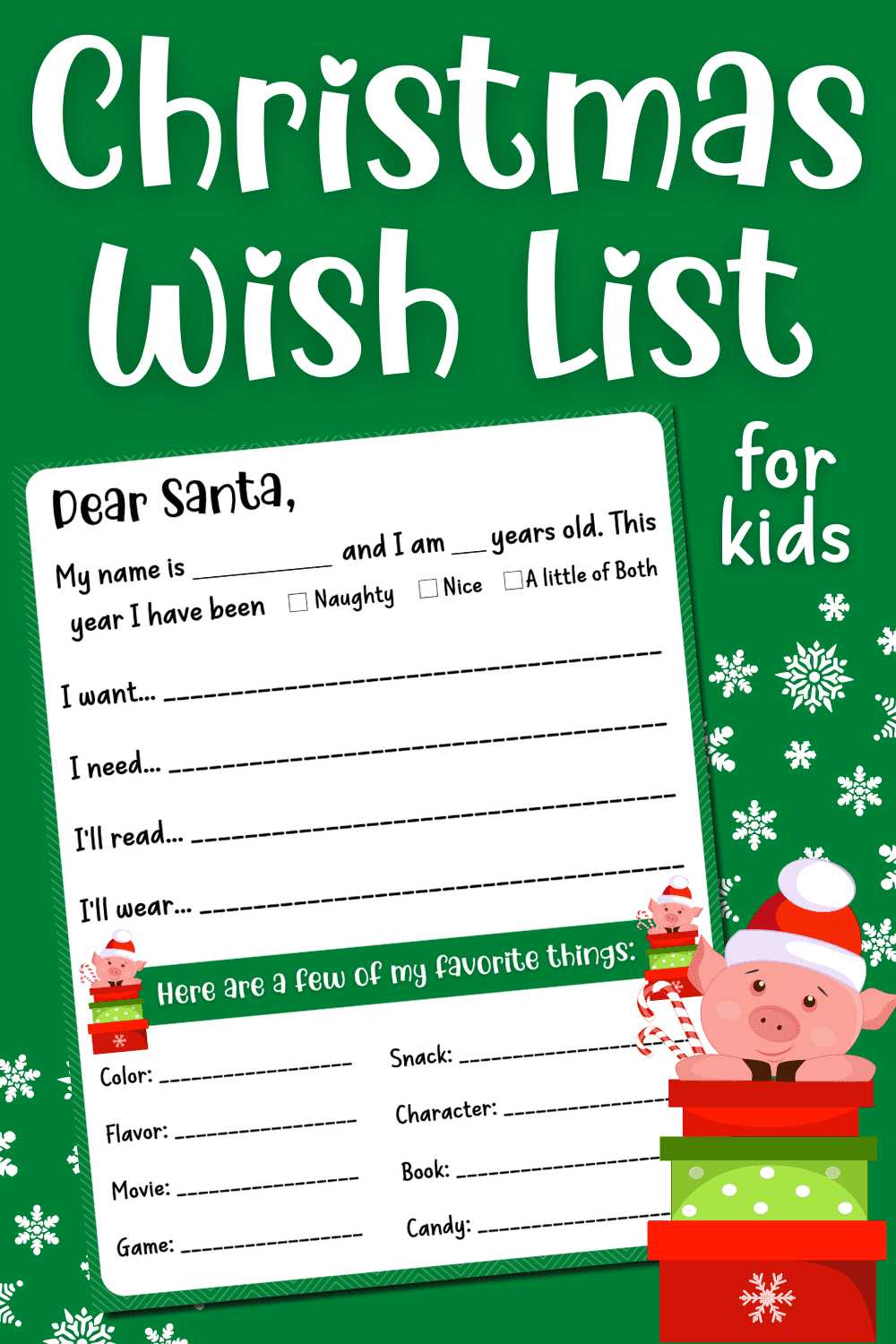 printable christmas lists