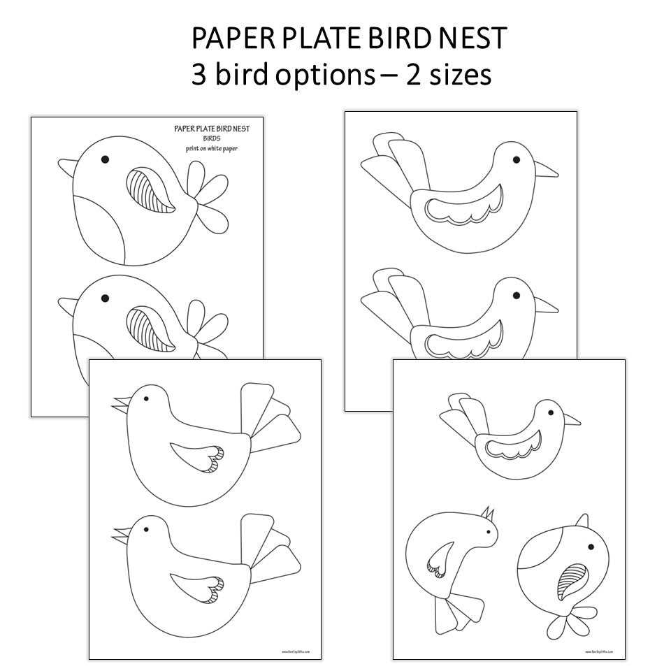 preschool bird template printable