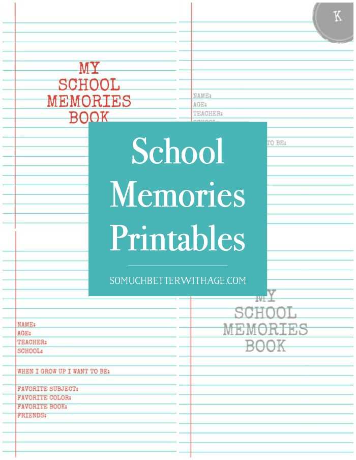 memory book pages printable