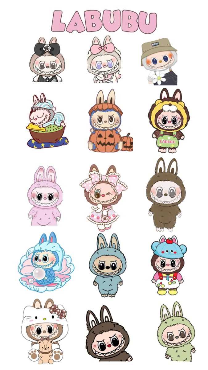 labubu stickers printable