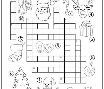 christmas printable crossword puzzles