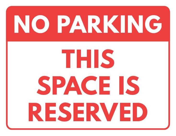 printable reserved parking signs