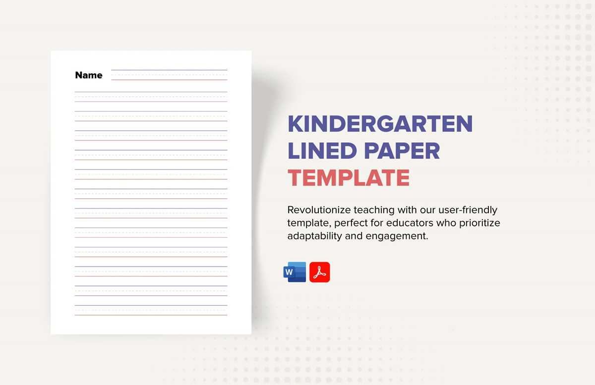 lined paper printable kindergarten
