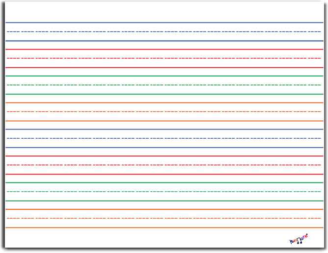lined paper printable kindergarten
