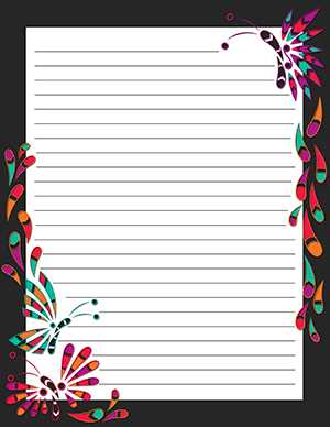 lined stationery printable free