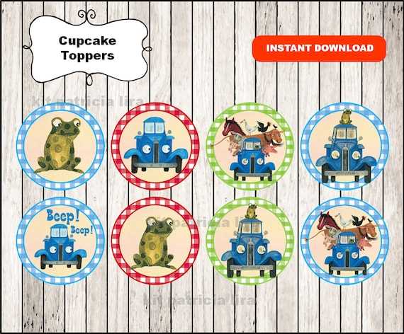 little blue truck printables