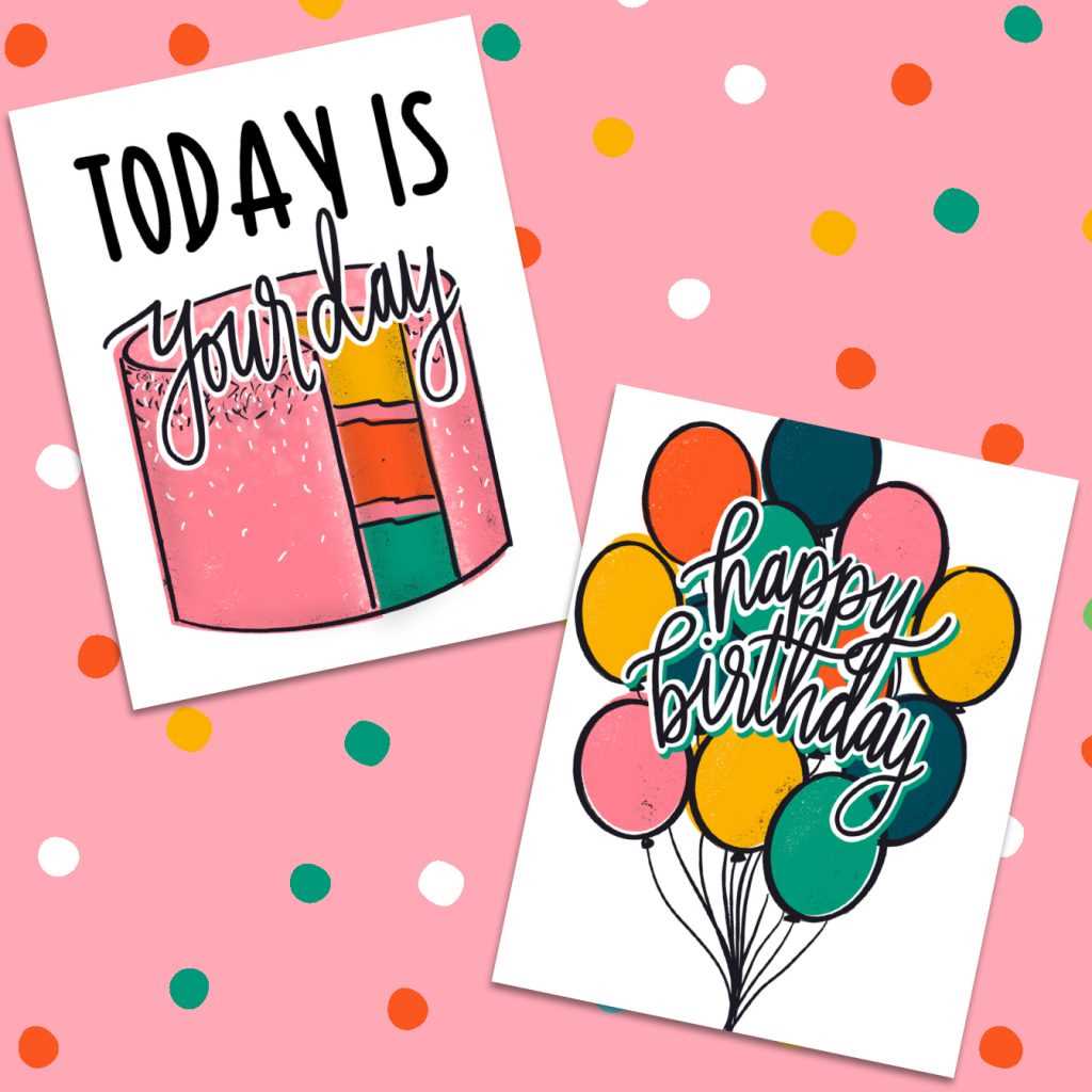 free foldable printable birthday cards to color