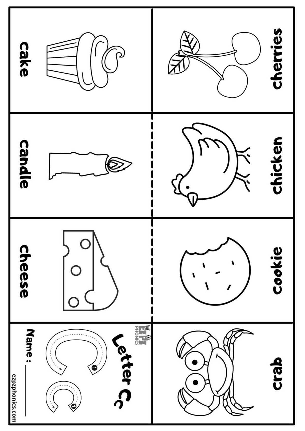 free printable letter c