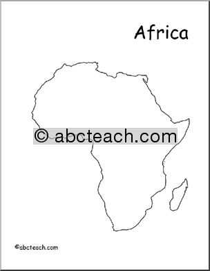 printable blank africa map