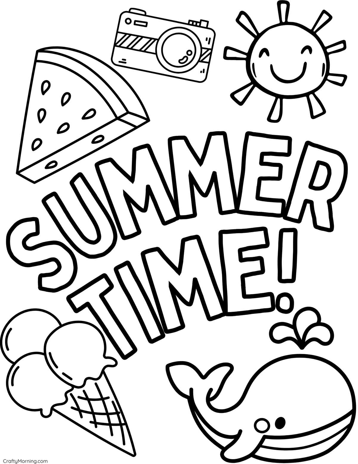 printable summer coloring pictures