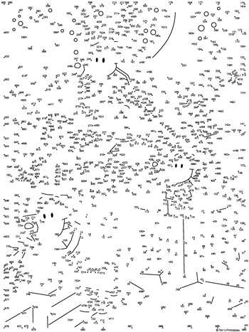 dot to dot difficult free printable