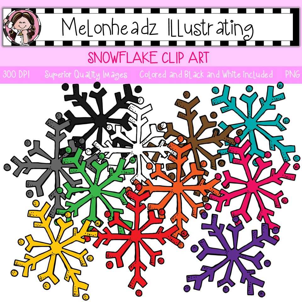snowflake clipart printable