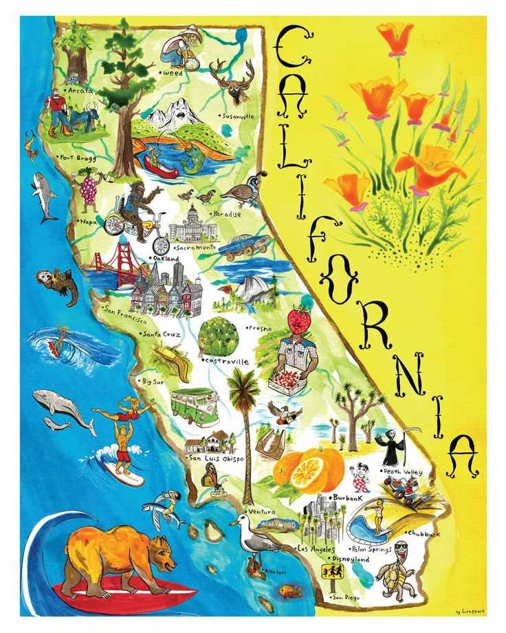 map of california printable