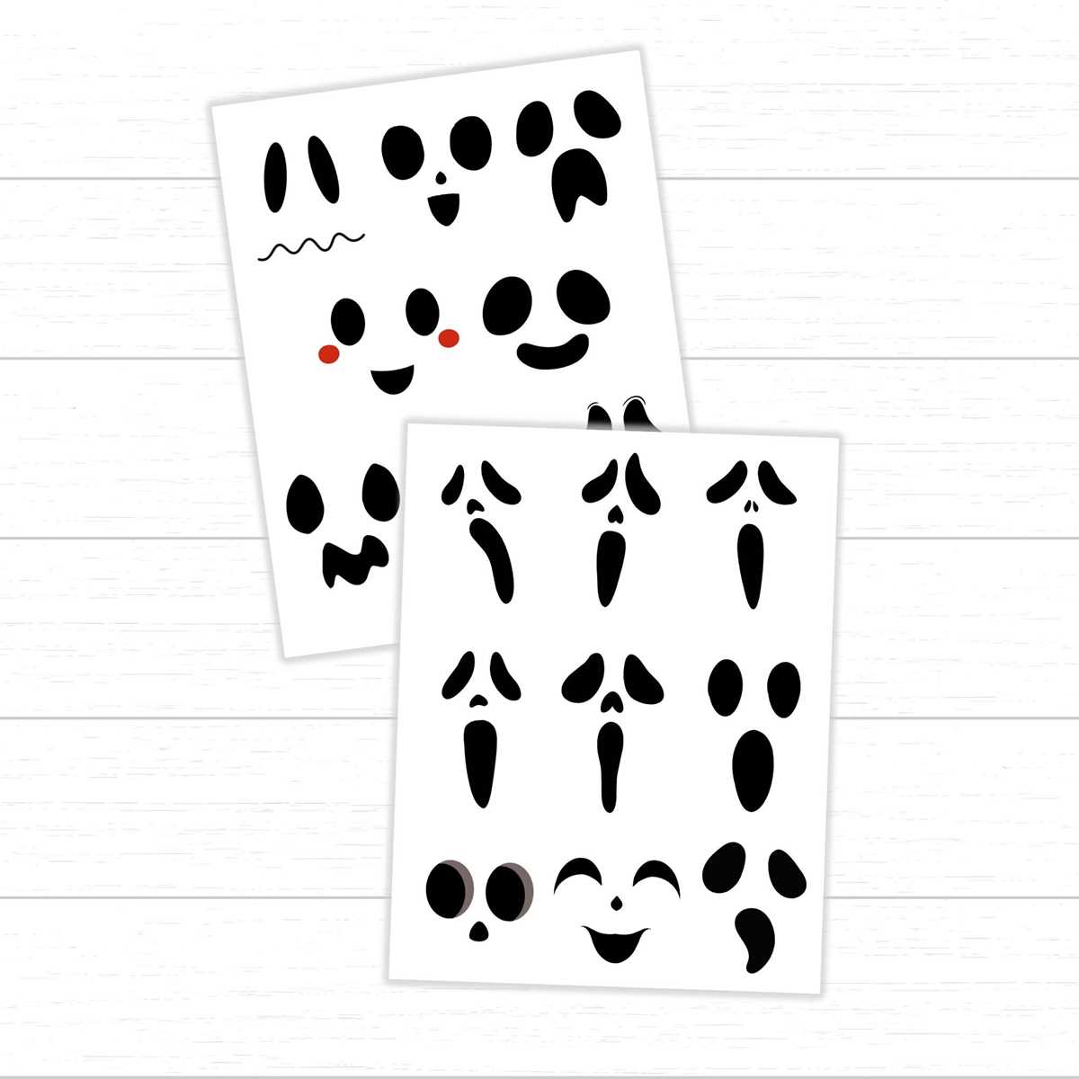 printable ghost eyes and mouth template