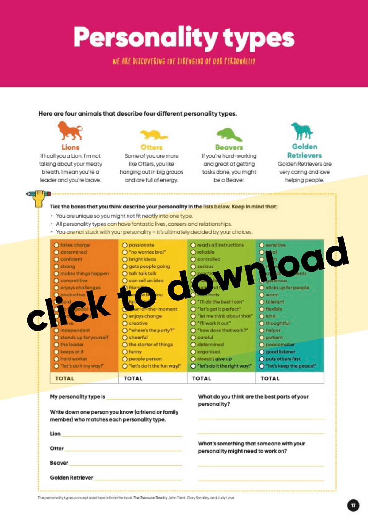 mbti printable test