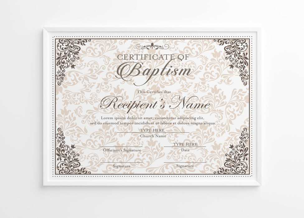 baptism certificate free printable
