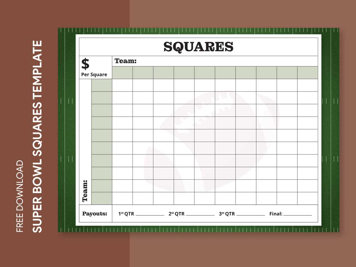 free printable football squares