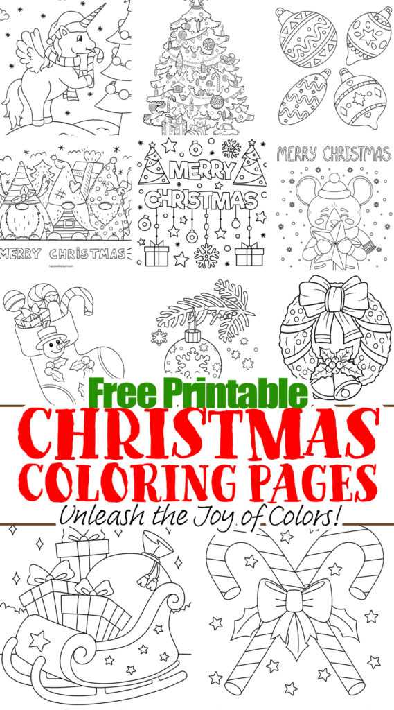 merry christmas colouring pages printable