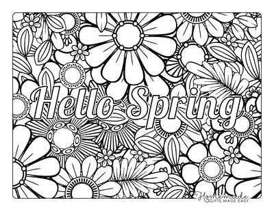 springtime coloring pages printable