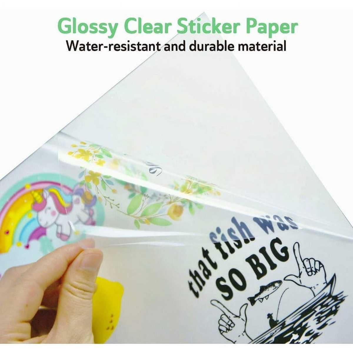clear printable sticker paper