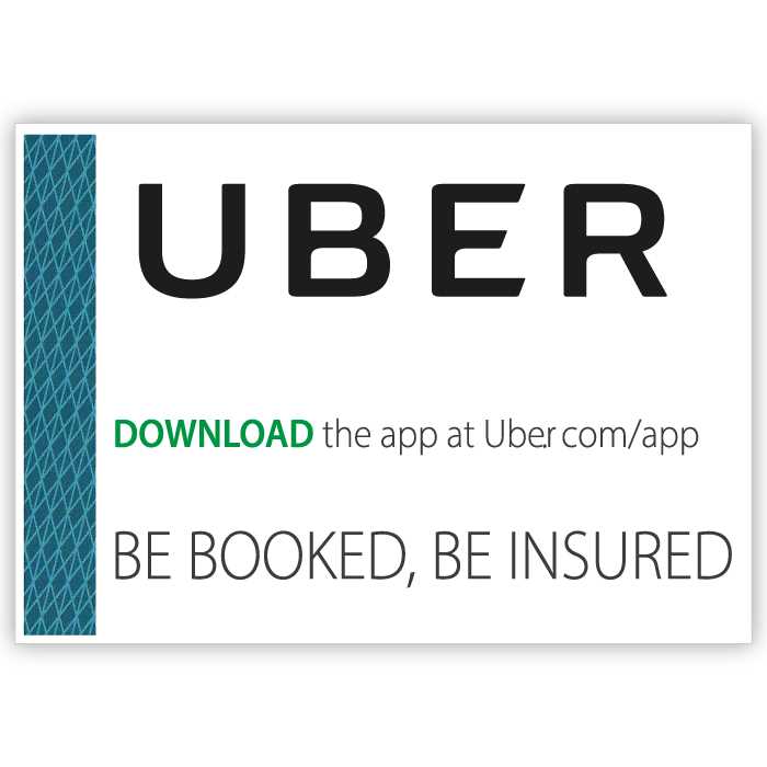 uber car sign printable