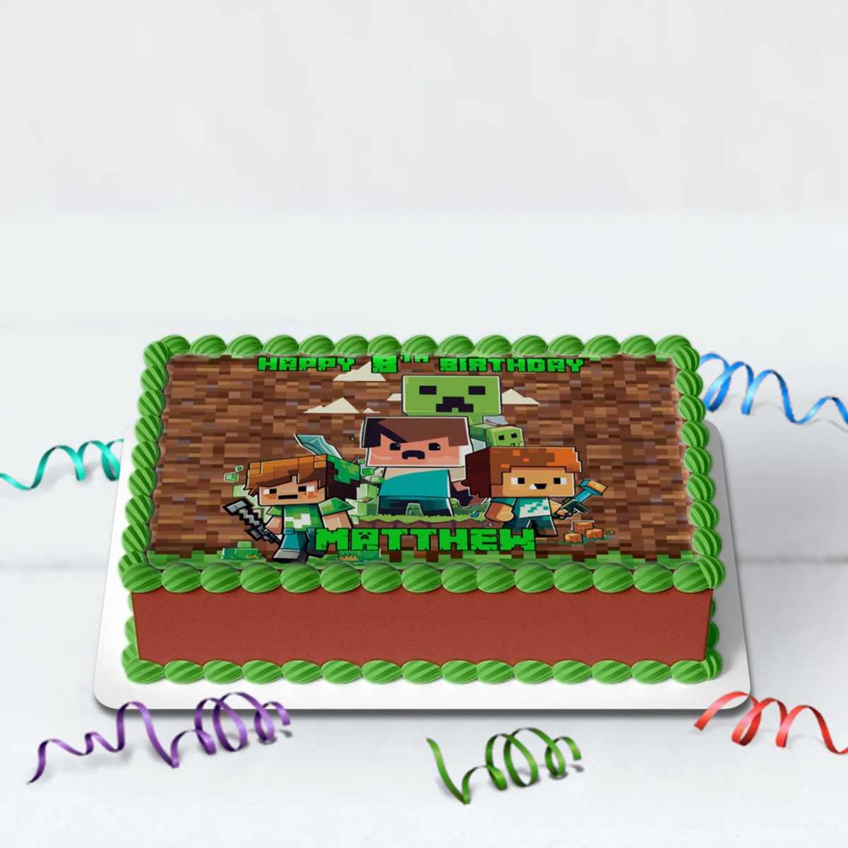 minecraft printable cake toppers