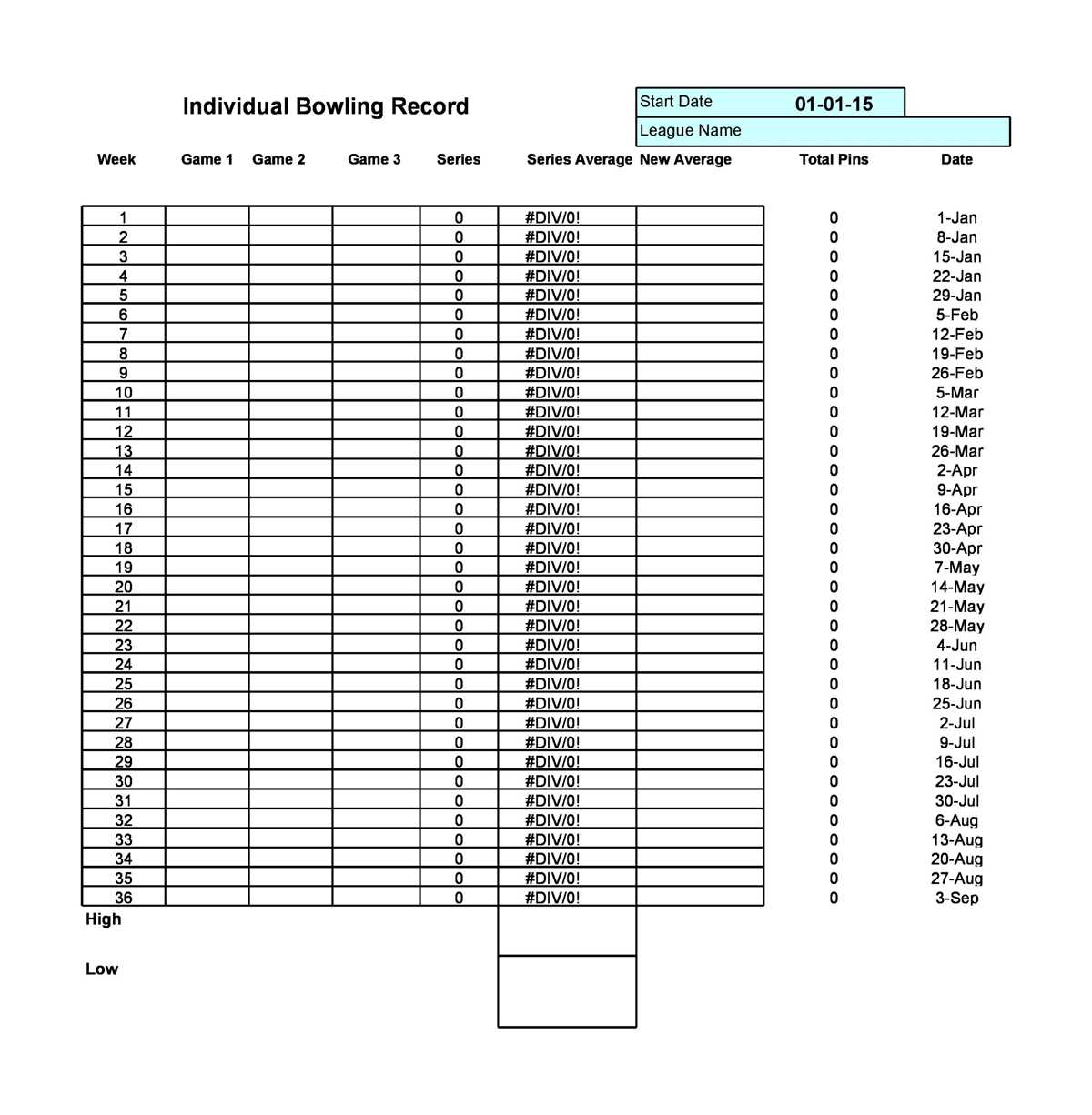 printable large bowling score sheet