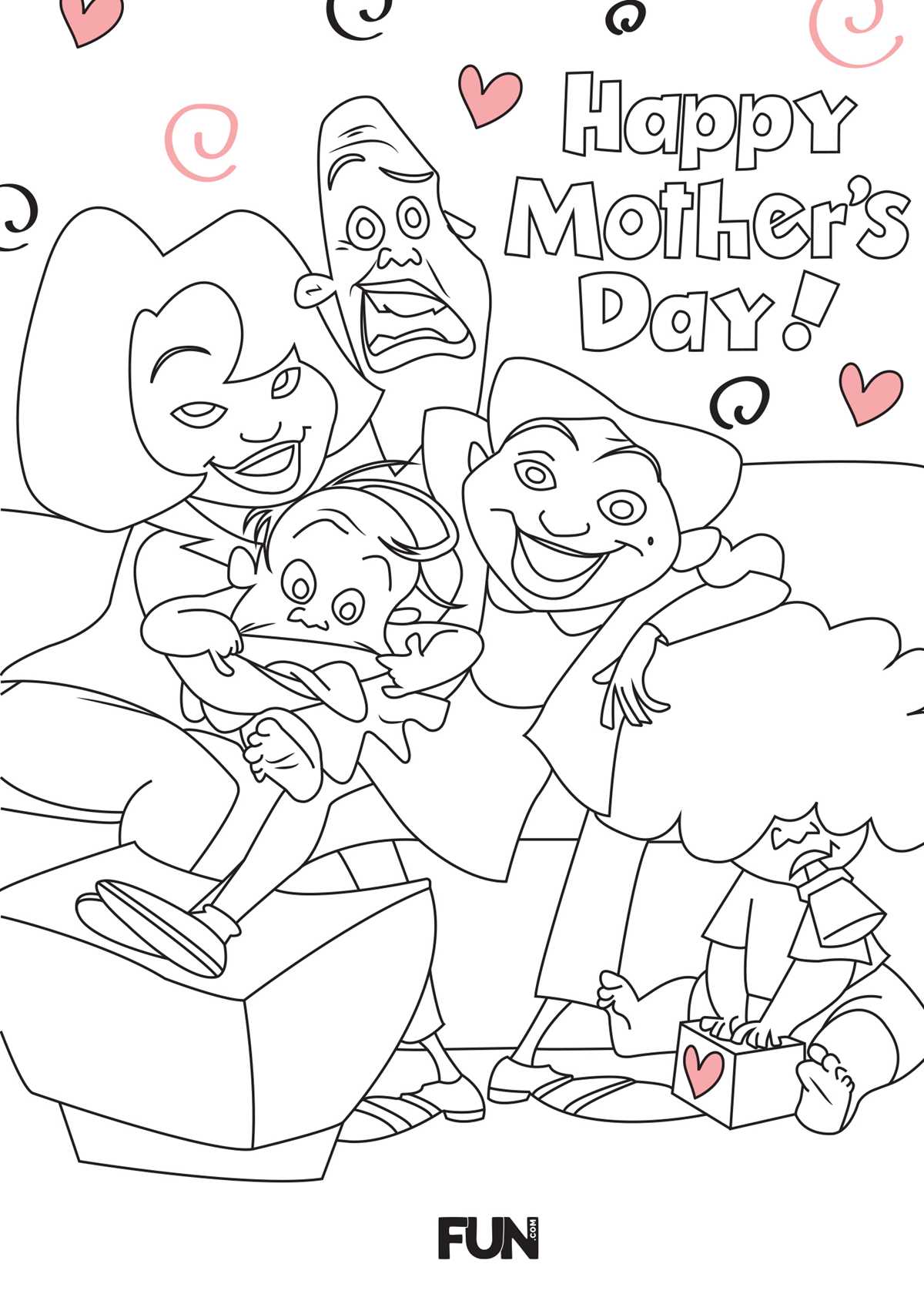 mothers day coloring pages free printable