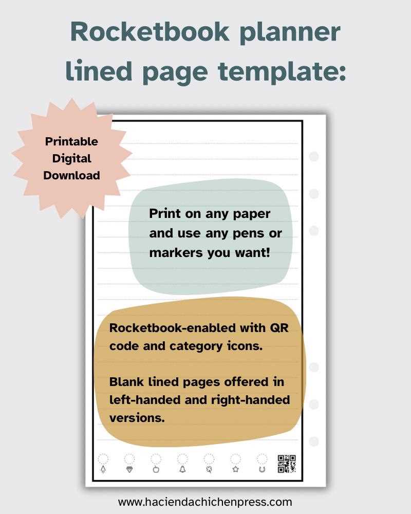 rocketbook printable pages