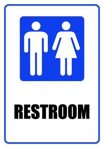 restroom sign printable