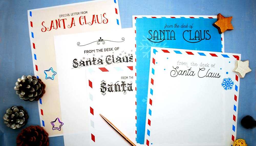 free santa stationary printable