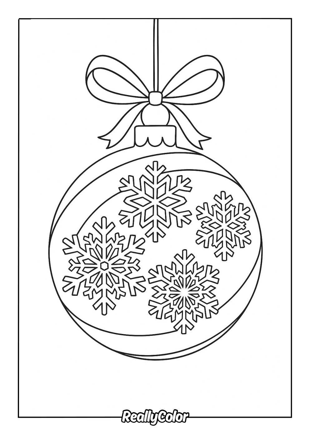 christmas ornament color pages printable
