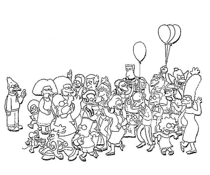 printable simpsons coloring pages