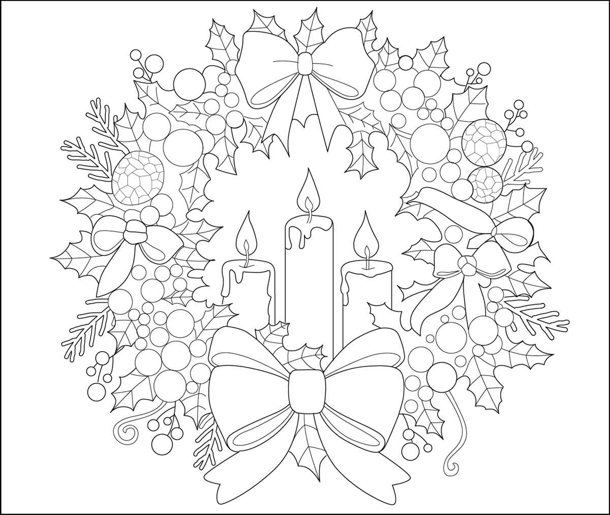 christmas colouring pages for adults printable free