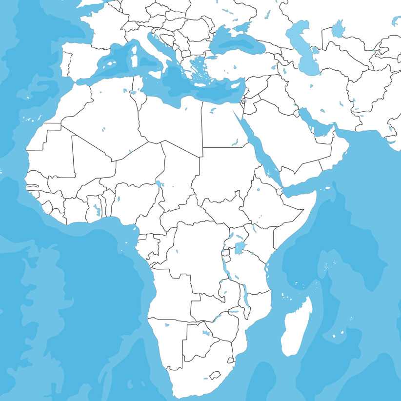 africa blank map printable