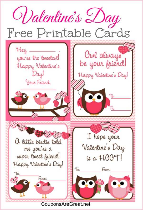 childrens valentines day cards printable