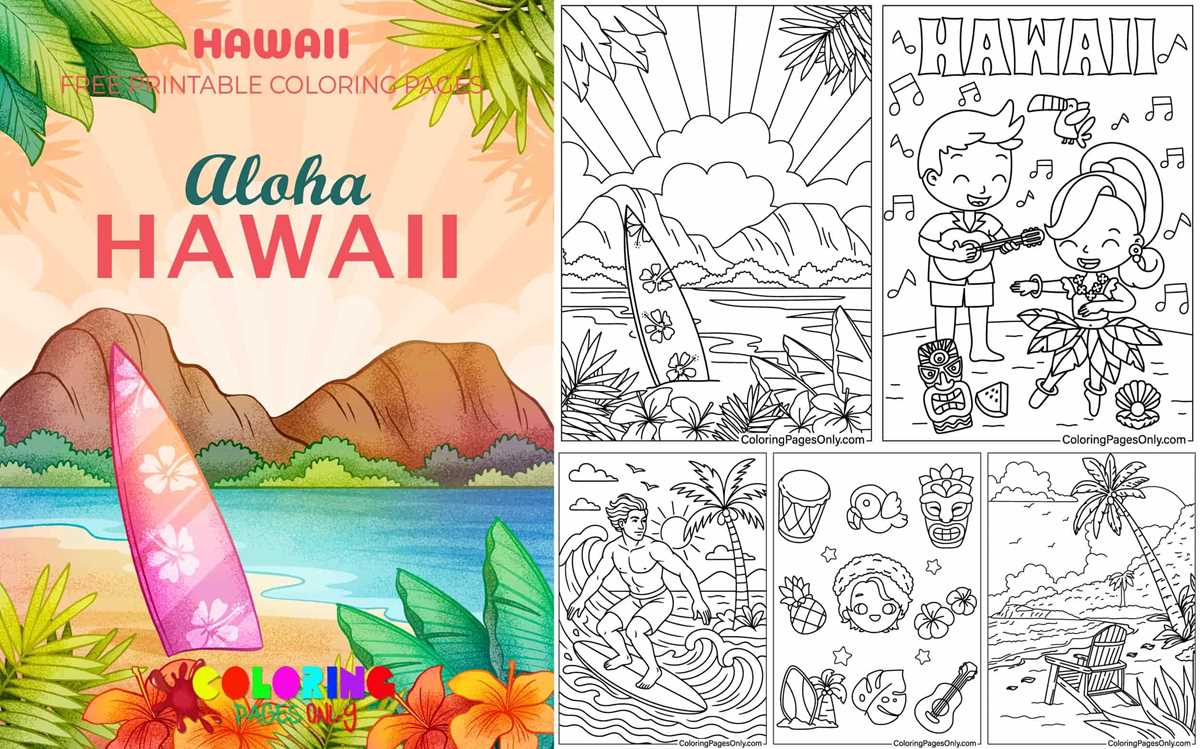 hawaii coloring pages free printables hawaii coloring pages free printables