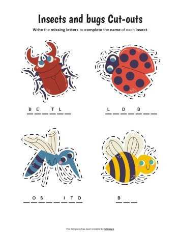 bug template printable
