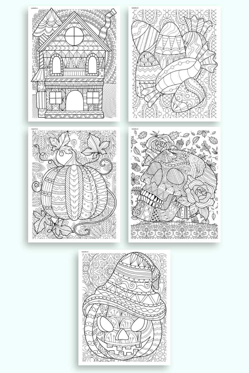 halloween coloring pages for adults printable free