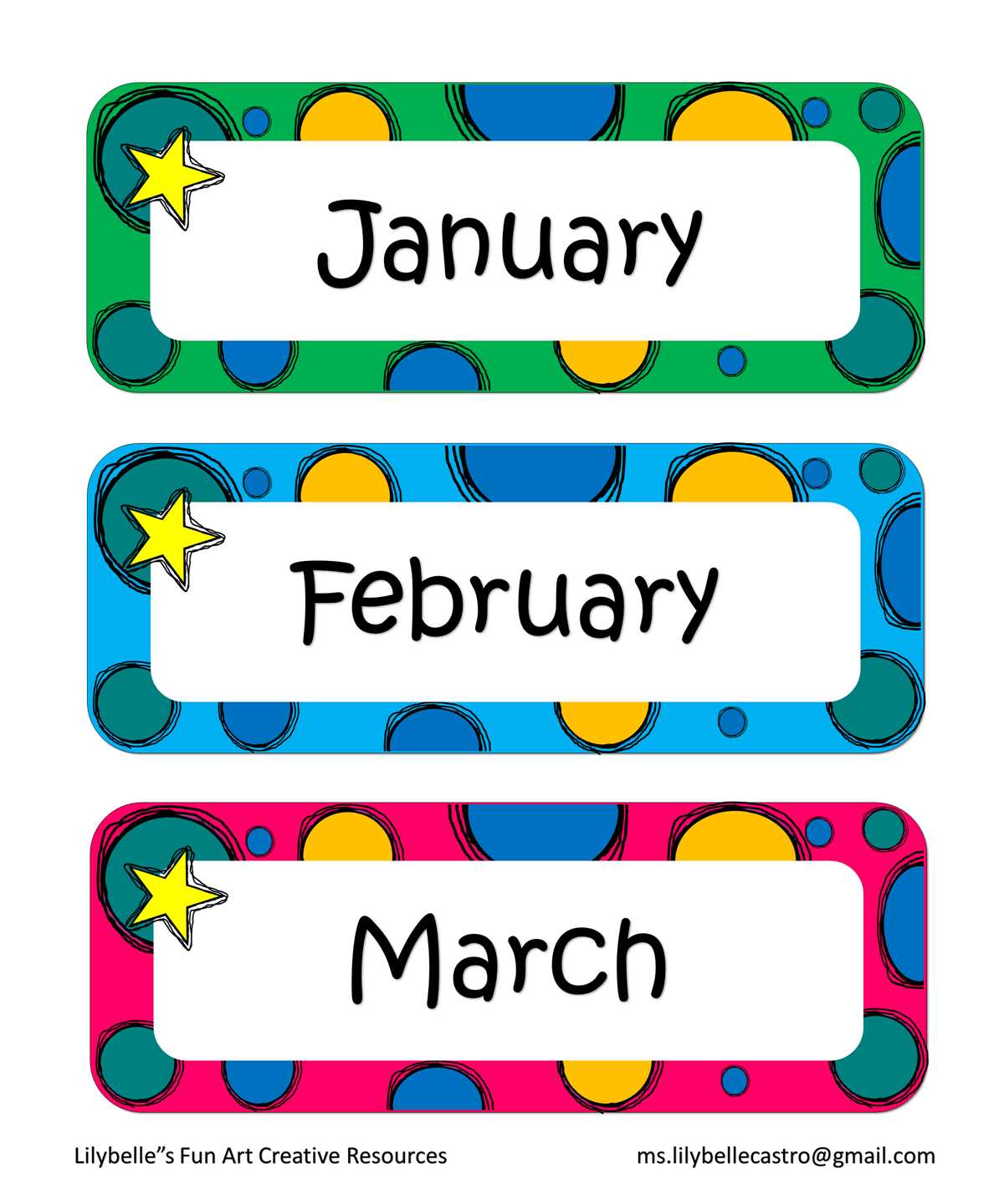 month of the year printable month of the year printable