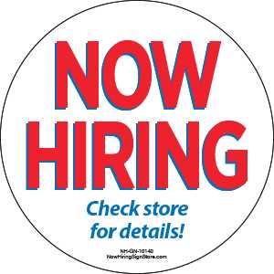now hiring sign printable