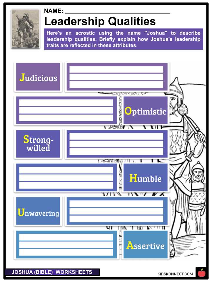 free printable joshua worksheets