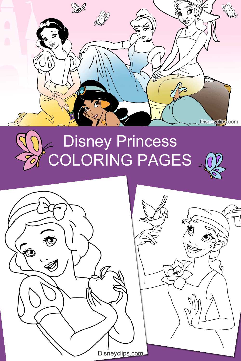 disney princess coloring printables