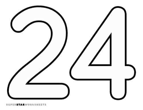number outline printable number outline printable