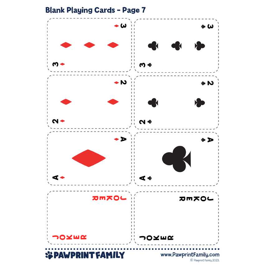 playing card printable