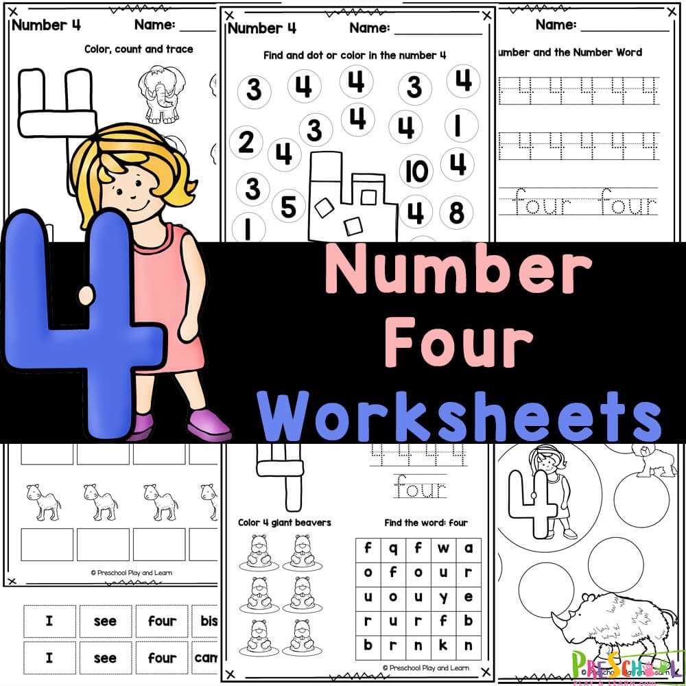 printable number 4