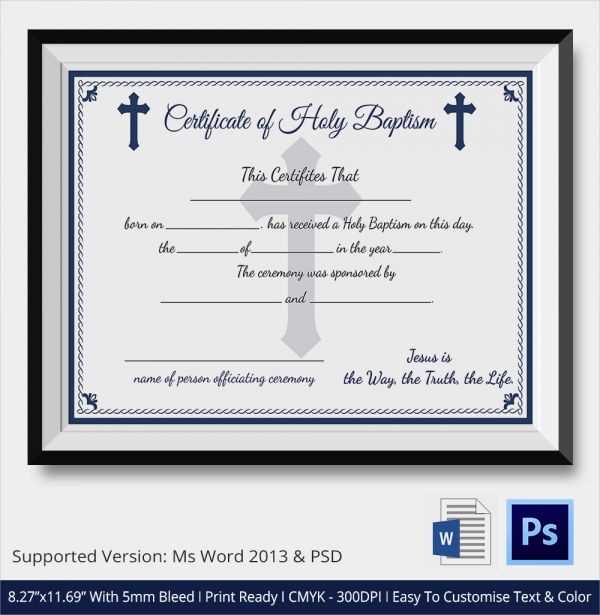 baptism certificate free printable