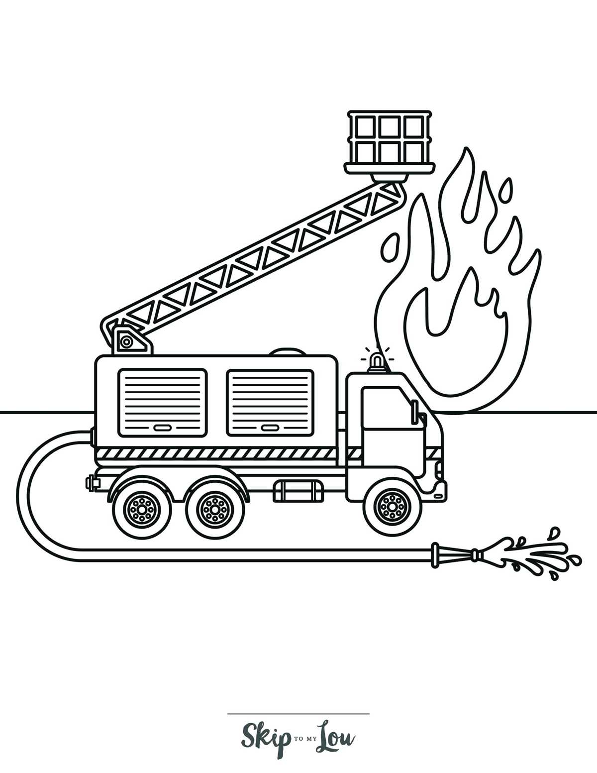 fire truck coloring sheets printable