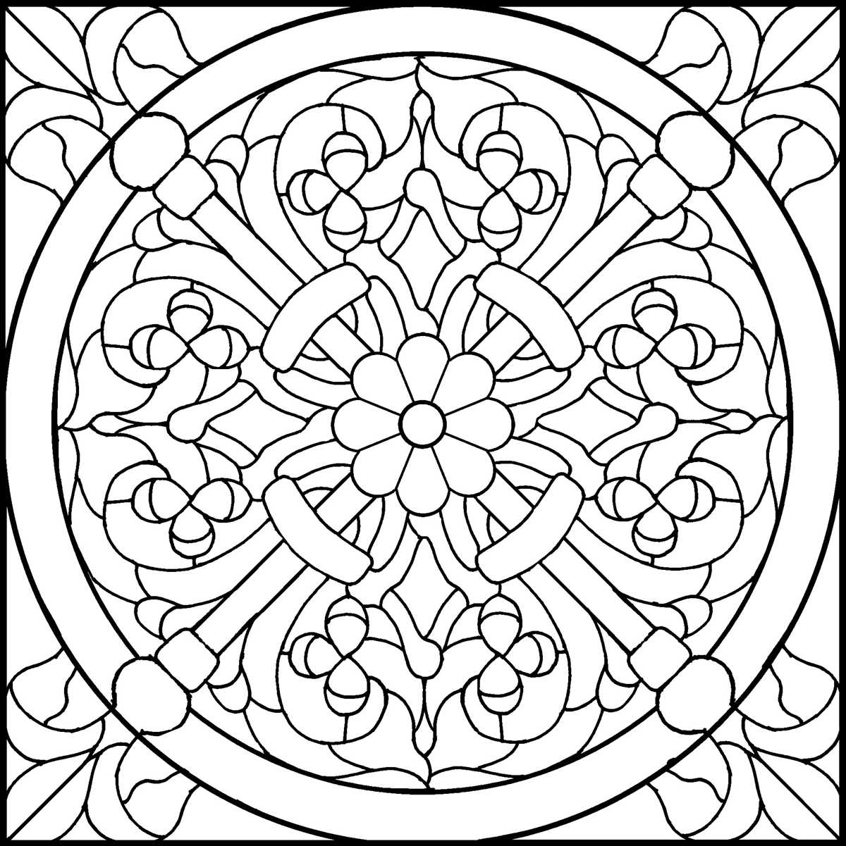 stained glass printable patterns